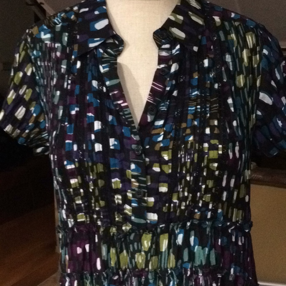 NWOT MY COLLECTION MULTICOLORED TUNIC STYLE BLOUSE